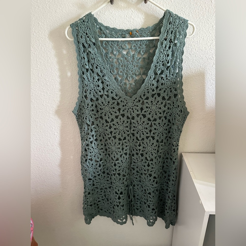 Hand knitted cover up